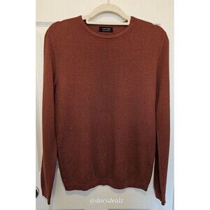 Zara Man Orange Sweater Men's Size Large